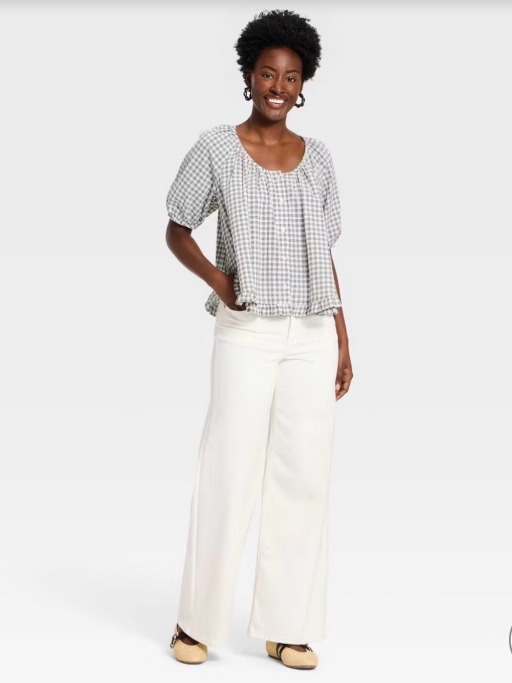 Universal thread wide leg ankle